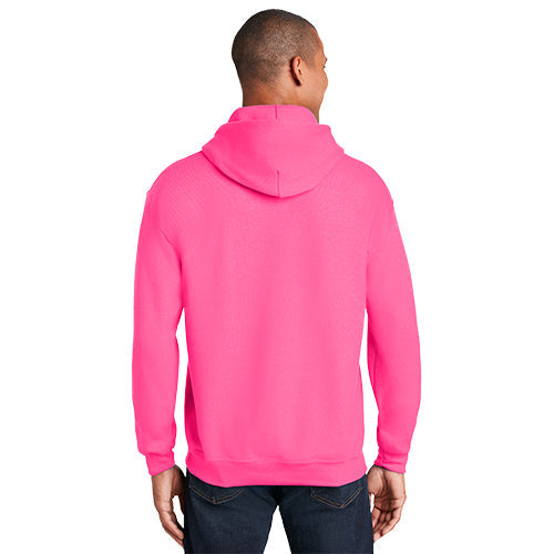 Safety Pink Sled Insanity Hoodie with Blue Logo
