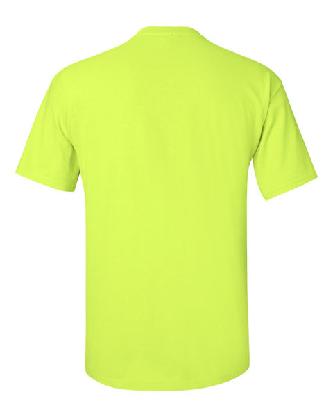 Adult Safety Yellow Sled Insanity T-Shirt with Blue Logo