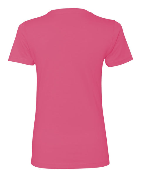 Ladies Pink Sled Insanity T-Shirt with Blue Logo